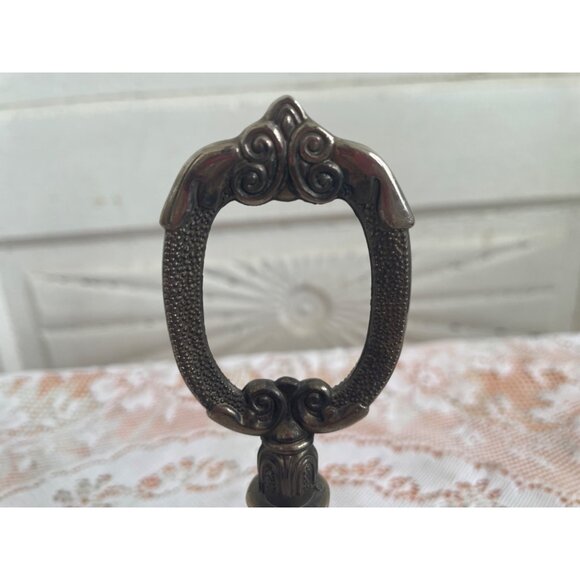 Vintage 1930s Silverplate Lamp Finial/Handle Ornate 5.5 - Picture 8 of 12